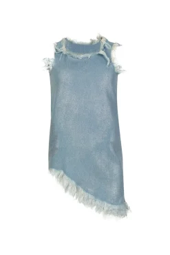Marques ' Almeida FOIL DENIM SLEEVELESS DRESS-Kids Dresses