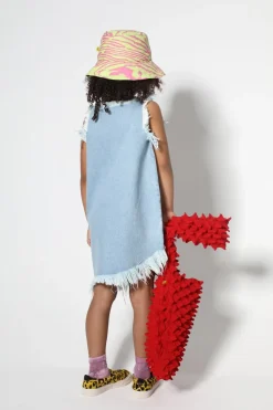 Marques ' Almeida FOIL DENIM SLEEVELESS DRESS-Kids Dresses