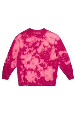 Marques ' Almeida FUSCHIA AND LIGHT SPLATTERED FLEECE CREW NECK-Kids Jersey|Tops