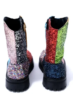 Marques ' Almeida GLITTER LEATHER ANKLE BOOTS-Kids Shoes