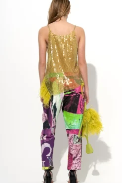 Marques ' Almeida GRAFFITI PRINT FLEECE TROUSERS-Women Bottoms