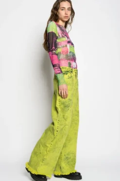 Marques ' Almeida GRAFFITI PRINT MESH TOP-Women Tops|Tops