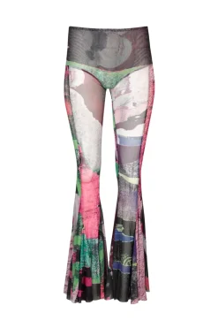 Marques ' Almeida GRAFFITI PRINT MESH TROUSERS-Women Bottoms|Bottoms