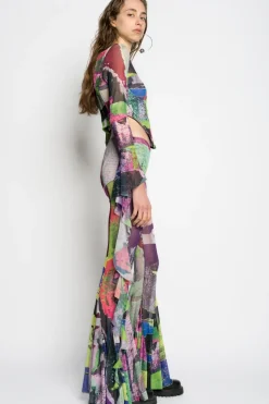 Marques ' Almeida GRAFFITI PRINT MESH TROUSERS-Women Bottoms|Bottoms