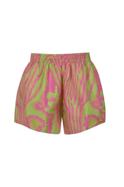 Marques ' Almeida GREEN AND PINK SWIMWEAR LOOSE SHORTS-Kids Swimwear|Bottoms