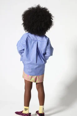 Marques ' Almeida GREEN AND PINK SWIMWEAR LOOSE SHORTS-Kids Swimwear|Bottoms