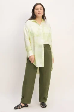 Marques ' Almeida GREEN TIE-DYE SATIN SHIRT-Women Tops|M'a X Everlane