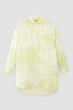 Marques ' Almeida GREEN TIE-DYE SATIN SHIRT-Women Tops|M'a X Everlane
