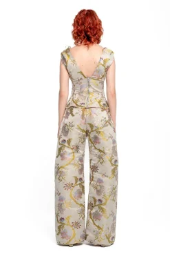Marques ' Almeida SATIN BROCADE OFF SHOULDER FITTED TOP-Women Tops