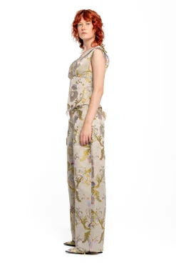 Marques ' Almeida SATIN BROCADE OFF SHOULDER FITTED TOP-Women Tops