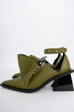 Marques ' Almeida POINTY FRILL LACE UP PUMPS- Shoes