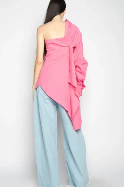 Marques ' Almeida LIGHT BLUE BOYFRIEND TROUSERS-Women Bottoms|Denim