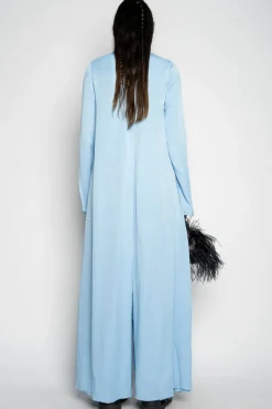 Marques ' Almeida LIGHT BLUE LONG SLEEVE JUMPSUIT-Women Dresses