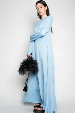 Marques ' Almeida LIGHT BLUE LONG SLEEVE JUMPSUIT-Women Dresses