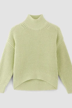 Marques ' Almeida LIGHT GREEN TURTLENECK KNIT JUMPER-Women Knitwear|Tops