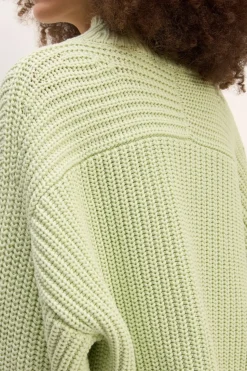 Marques ' Almeida LIGHT GREEN TURTLENECK KNIT JUMPER-Women Knitwear|Tops
