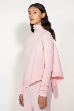 Marques ' Almeida LIGHT PINK DRAPED JUMPER IN MERINO KNIT-Women Knitwear|Tops