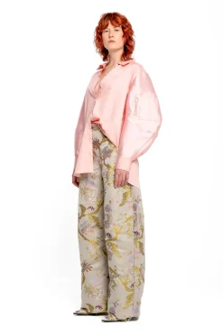 Marques ' Almeida LIGHT PINK SHIRT WITH MIKADO BOMBER SLEEVES-Women Tops