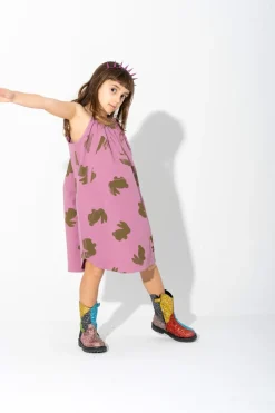 Marques ' Almeida AND GREEN BUNNY PRINT STRAPPY DRESS-Kids Dresses