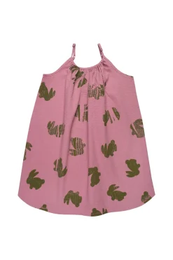 Marques ' Almeida AND GREEN BUNNY PRINT STRAPPY DRESS-Kids Dresses