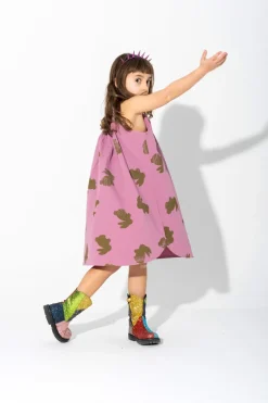 Marques ' Almeida AND GREEN BUNNY PRINT STRAPPY DRESS-Kids Dresses