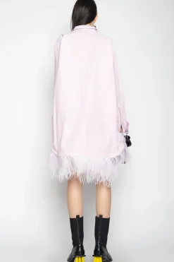 Marques ' Almeida FEATHER HEM SHIRT DRESS-Women Tops|Tops