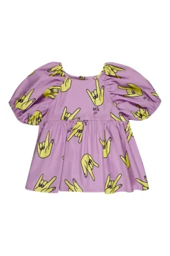Marques ' Almeida HANDS PRINT BALLOON SLEEVE TOP-Kids Tops