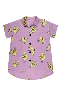 Marques ' Almeida HANDS PRINT OVERSIZED SHIRT-Kids Tops