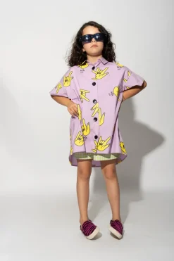 Marques ' Almeida HANDS PRINT OVERSIZED SHIRT-Kids Tops