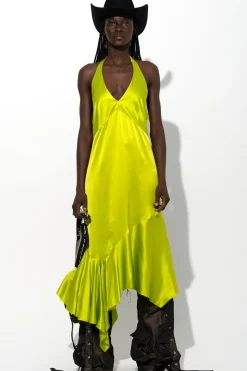 Marques ' Almeida SILK HALTERNECK BACK TIE DRESS-Women Dresses|Dresses