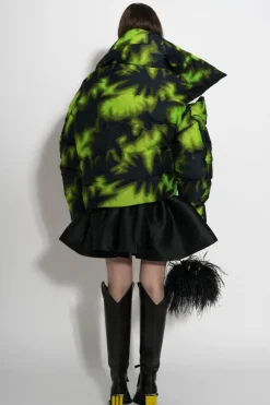 Marques ' Almeida LIME TIE DYE M'A PUFFER JACKET-Women Outerwear