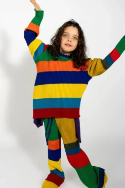 Marques ' Almeida MERINO STRIPED JUMPER-Kids Knitwear|Tops