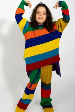 Marques ' Almeida MERINO STRIPED TROUSERS-Kids Knitwear|Bottoms
