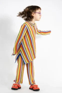 Marques ' Almeida MULTI STRIPE KNIT TROUSERS-Kids Knitwear|Bottoms