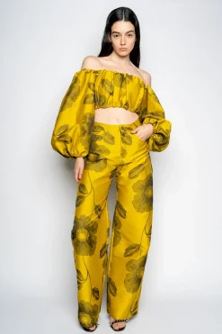 Marques ' Almeida FLORAL BOYFRIEND TROUSERS-Women Bottoms