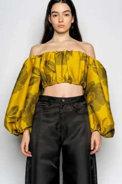 Marques ' Almeida FLORAL OFF SHOULDER TOP-Women Tops