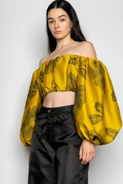 Marques ' Almeida FLORAL OFF SHOULDER TOP-Women Tops