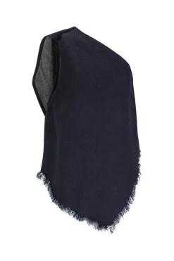 Marques ' Almeida DENIM ONE SHOULDER KNOT TOP-Kids Tops