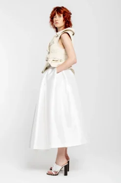 Marques ' Almeida CINCHED OPEN NECK LEATHER BIKER VEST- Bridal