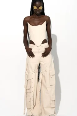 Marques ' Almeida MULTI POCKET CARGO TROUSERS-Women Bottoms|Denim