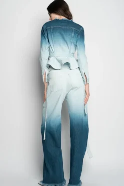 Marques ' Almeida OMBRE DENIM BOYFRIEND JEANS WITH BELTS-Women Bottoms|Denim