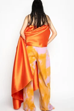 Marques ' Almeida ORANGE AND PINK TIE DYE BOYFRIEND TROUSERS-Women Bottoms|Bottoms