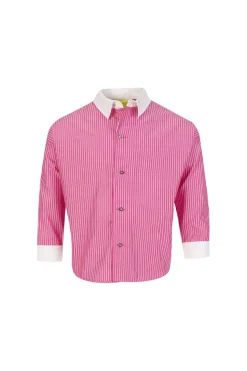 Marques ' Almeida AND WHITE STRIPED LOOSE SHIRT-Kids Tops