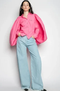 Marques ' Almeida PINK BALLON SLEEVE SHIRT-Women Tops