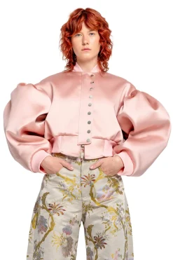 Marques ' Almeida BOMBER JACKET WITH PUFF SLEEVES-Women Outerwear