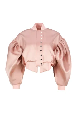 Marques ' Almeida BOMBER JACKET WITH PUFF SLEEVES-Women Outerwear
