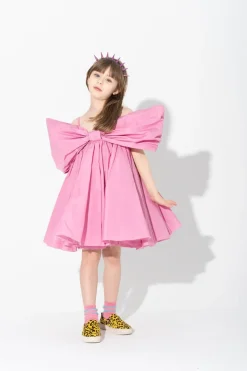 Marques ' Almeida BOW TAFFETA DRESS-Kids Dresses