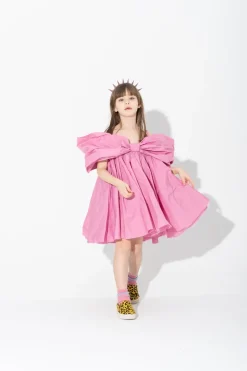 Marques ' Almeida BOW TAFFETA DRESS-Kids Dresses