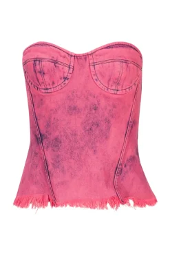 Marques ' Almeida PINK BRA CUP CORSET-Women Tops|Denim