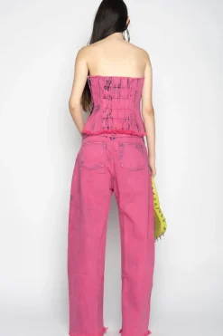 Marques ' Almeida PINK BRA CUP CORSET-Women Tops|Denim